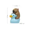 8 Patos Amarelos Sentados Casal Capivara Micro Paisagismo Jardinagem Boneco Boneco Criativo de Mão