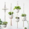 Bolsa de Red para Maceta Combinada, Bolsa de Red Tejida a Mano para Plantas de Jardinería, Cesta Colgante, Popular Bolsa de Red Creativa de Cuerda de Algodón de Amazon