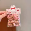 Nuevo lindo set de gomas para el pelo para niños, diademas de dibujos animados para niñas, alta elasticidad, accesorios para el cabello que no dañan, gomas para el pelo dulces y coquetas