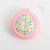 Peine Plegable de Aire para Dulces Portátil con Tapa abatible Peine Masajeador con Espejo de Maquillaje Portátil Mini Peine de Bolsa de Aire de Aspecto Elegante