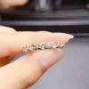 Anillo Popular de Aguamarina Natural al por Mayor de Fábrica Plata S925 Incrustado con Piedra Principal 3*4 Joyería de Lujo Venta Directa de Fábrica