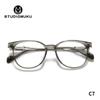 STUDIOMUKU gafas de madera geniales diseño original marco grande degradado transparente hecho a mano exquisito marco de gafas marco de gafas