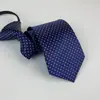 Corbata de Hombre 8cm Formal Nudo Hecho a Mano Sin Nudos Cremallera Camisa de Mujer Negocios Gama Alta Estampada Azul Oscuro Rojo Negro