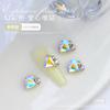 Popular online popular arte de unhas Cor Mágica Pilha de Cristal Acabamento Diamantado super brilhante coração torto retangular incrustado Pérola decorações de unhas