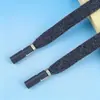 Cabo Plano de Poliéster-Algodão de 1cm, Cordão Colorido para Capuz, Cordão Versátil Casual para Cintura, Conjunto de Duas Peças em Liga com Sino, Em Estoque