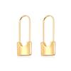 Aretes sencillos de clip de papel moda creativos aleación geométricos de pin aretes europeos y americanos transfronterizos aretes personalizados joyería mujer