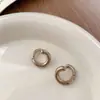 ¡Buena textura! Pendientes Minimalistas Geométricos Simples en Forma de C Pendientes de Aro Versátiles para Mujer Personalidad Versátil