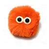 Pelúcia de Olhos Grandes Capacete com Pom-Pom Decoração Capacete Retrô Elfo de Desenho Animado Pequeno Monstro Pom-Pom Acessórios para Colar DIY