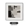 Pintura Decorativa Abstrata Preto e Branco para Restaurante Arte Minimalista Moderna Pintura de Parede para Sala de Estar Pintura para Quarto Arte de Parede para Mesa de Jantar Luxo Leve