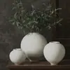 Vaso Criativo Retrô de Cerâmica Artesanal Jingdezhen Ornamentos de Cerâmica Branca Arranjo de Flores Zen Decorações de Pousada Frete Grátis
