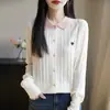 Suéter Cardigan Falso de Dos Piezas para Mujer 2026, Cuello Solapa, Bloques de Color, Bordado, Suéter de Punto Trenzado, Tejido de Punto Holgado, Chaqueta, Top de Moda