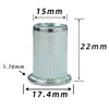 Tuerca remachable Cabeza plana Patrón vertical Moleteada Zinc plateado Tuerca remachable Agujero pasante Tapa de tracción Tuerca de tracción Tirar M3M6M8