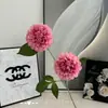 Dália Aromática de Duas Cabeças e Pétalas Duplas Dália Artificial para Fotografia de Casamento, Decoração de Casa, Crisântemo de Bola Atacado Transfronteiriço Flores Artificiais