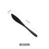 304 aço inoxidável doméstico japonês salgueiro folha conceito fosco preto faca bife e garfo colher western food tableware bolo garfo