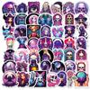 Precio FijoCompra Directa Transfronteriza de 50 Pegatinas para Maletas Estilo Gótico de Dibujos Animados, Calaveras Frescas Morado Oscuro