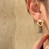 Pendientes de plata 925 con forma de hueso de oreja, con agujeros para las orejas, de alta calidad, con hebilla para las orejas, para mujer.