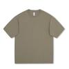 Camiseta de Algodão Puro Pesado Tamanho Europeu 260g Transfronteiriça Solta Manga Curta para Homens e Mulheres Espessa Opaca Cor Pura Solta Verão