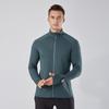 Chaqueta Deportiva para Exteriores con Cuello Alto, Alta Elasticidad, Cremallera, Mangas Largas, Entrenamiento, Cálida, Fitness, Running, Ropa Casual, Estilo Grueso, Unisex