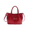 Bolsa Balde Portátil de Grande Capacidade Estilo Coreano para Mulheres 2025 Outono Nova Retro Simples de Alto Valor Bolsa de Ombro Transversal