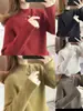 Suéter feminino outono e inverno transfronteiriço, cor sólida, modelagem que emagrece, manga longa, gola alta parcial, malha, estiloso e grosso