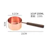 Juego de Tazas y Cucharas Medidoras Juego de Cucharas y Tazas Medidoras de Madera de Nogal Juego de Ocho Piezas de Cucharas Medidoras Doradas Rosadas Herramientas para Hornear