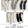 Calcetines JK para Mujer de Caña Media Primavera y Verano Blanco Leche Color Sólido Japonés Agujero Lazo Zhuji Versátil Calcetines Apilados