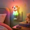 Luz de Cabeceira GY158 Fofa de Vinil Neve Regina Quarto Infantil Luz Colorida RGB Sensor de Luz Modelo de Encaixar na Tomada