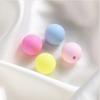 Cuentas de 12 mm Color Macaron Sensación Piel Esmerilada Agujero Recto Hechas a Mano DIY Abalorios Colgante para Coche Llavero para Teléfono Móvil Accesorios