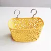 Cesta de plástico grande con doble gancho hueco, cesta de almacenamiento, cesta colgante, apilable