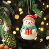 Natal Transfronteiriço Novos Produtos Mais Vendidos Acrílico Plano Boneco de Neve de Natal Atmosfera Festiva Decoração de Árvore de Natal Pingente