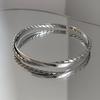 Pulsera geométrica abierta de plata de ley 925 para mujer, diseño de alta gama, ligero, de lujo, simple, nuevo estilo 2021
