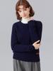 [Suéter 100% Lana] Casual Otoño e Invierno, Simple y Versátil Cuello Redondo Trenzado para Viajar Top de Lana para Mujer