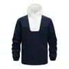 Chamarra abrigo pullover versátil de moda con retazos para hombre, deportiva, para exteriores, casual, corte holgado, comercio exterior