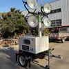 Torre de iluminación remolcable con motor diésel refrigerado por aire y lámpara de halogenuros metálicos, camión de luz móvil HMF968A