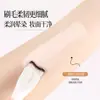 Brocha de base de doble punta en forma de media luna y espátula 2 en 1 premium, no absorbente, ligera, sin rayas, cerdas suaves, herramienta de pincel de maquillaje para principiantes