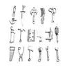 Acessórios para Joias DIY Martelo Tesoura Chave Inglesa Faca de Cozinha Espada Mini Ferramenta Pingente Colar de Mão Casa de Boneca Materiais de Decoração