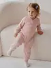 Otoño e Invierno tipo a terciopelo suave algodón ropa de bebé manga larga mameluco para recién nacidos para niños y niñas capa base ropa para gatear en casa