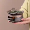 Estufa de Aromaterapia, Set de Estufa para Tostar Té, Calentador de Té con Calefacción de Vela, Potenciador de Aroma para Hojas de Té, Estufa para Tostar Té con Aislamiento Térmico, Estufa Difusora de Aroma de Cedro
