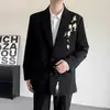 Chaqueta de Traje Casual de Lujo de Alta Gama Bordada con Lentejuelas para Primavera y Otoño para Hombre, Elegante Traje de Rendimiento de Moda