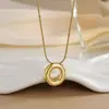 Colar Personalizado para Mulheres Amazon Xiyin Pingente Redondo Moda Europeia e Americana Corrente de Clavícula Balão de Aniversário Letras Brilhantes