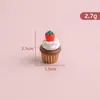 Comida en miniatura, juego de resina, simulación tridimensional, pastel de fresa, juego infantil, tienda de conveniencia, modelo, crema, pegamento, bricolaje