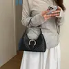 Versátil textura tejida nueva 2026 para mujer, exquisita bolsa diagonal retro para debajo del brazo, bolso de mano texturizado, bolso de hombro único para el commuting de otoño