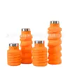 Copo dobrável multi-color para esportes, escalada, ciclismo, fitness, escritório, crianças, anti-queda, aço inoxidável, silicone