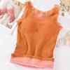 Chaleco Cálido de Hada Oso Pequeño Camisola de Cuello en V Encaje Capa Base Sexy con Forro Polar Espesado Ropa Moldeadora para Mujer