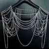 WMSSL3005 Moderna Nueva Cadena de Metal Doble Cadena de Hombro Europea y Americana Popular Transfronteriza Cadena Corporal Collar Accesorio