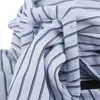 Comercio Exterior 2026 Otoño Nueva Moda Casual Suelta de Estilo Europeo y Americano para Mujer Camisa Rayada con Hebilla Hombro Acolchado 4764033
