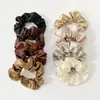 Scrunchies de tecido acetinado de 40 cores, transfronteiriços europeus e americanos, elásticos de cabelo Amazon, faixas elásticas, acessórios de cabelo da moda