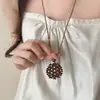 Collar Colgante Tejido Estilo Bohemio Corazón Luna para Mujeres, Estilo Dulce y Fresco, Accesorios de Playa Estilo Largo de Verano
