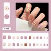 Outono e Inverno Patch de Unha Flor Tulipa de Aparência Sofisticada Manicure Curta Vestível Adesivo Popular Decalque Unhas Postiças