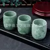 Venta al por mayor del fabricante Taza de té de jade verde de Guizhou, Taza recta, Taza de jade de color esmeralda, Copa de vino de jade de campo azul, Copa de maestro, Juego de té